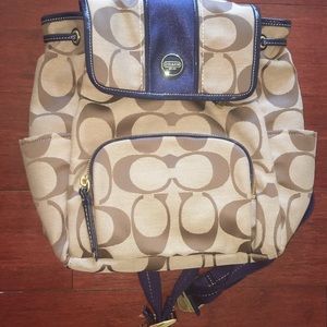 Rare Coach Book bag Navy Blue